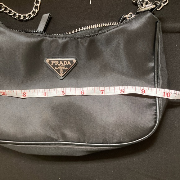 Prada Sleek Black Chain Shoulder Bag - Picture 6 of 8